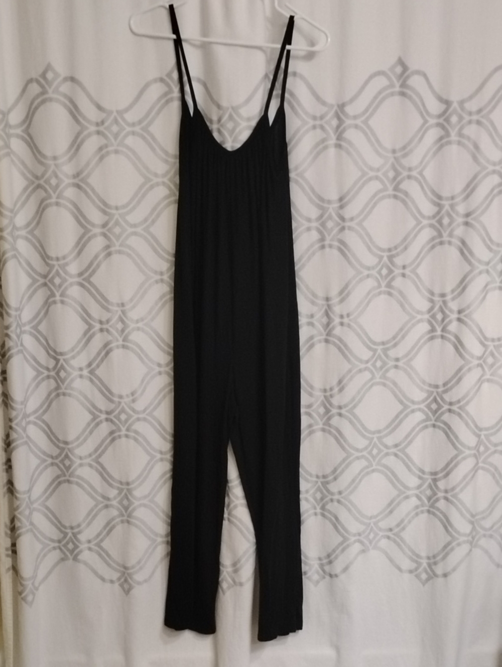 Kali Black Maxi Slip Overall Jumpsuit with Spaghetti Straps - Picture 3 of 3